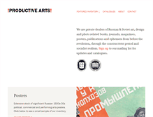 Tablet Screenshot of productivearts.com